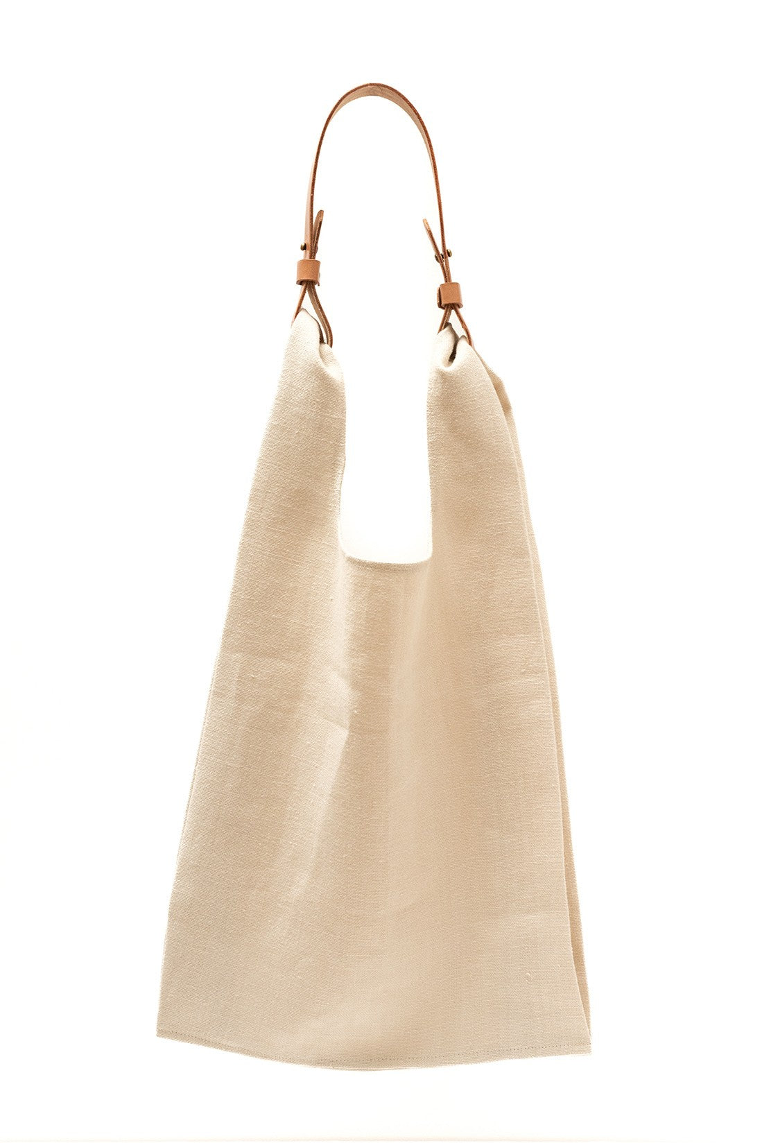 Bolso Lino con tira de piel