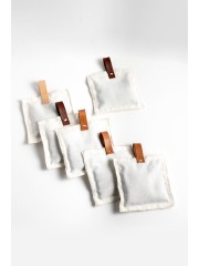 Lavender sachets with leather strip