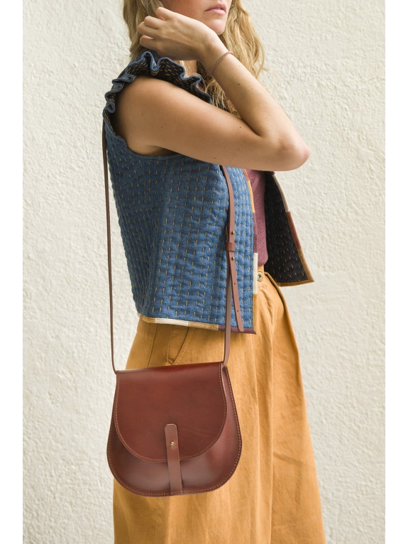 Bolso Eidra Tabaco - Piel artesana | WASACS