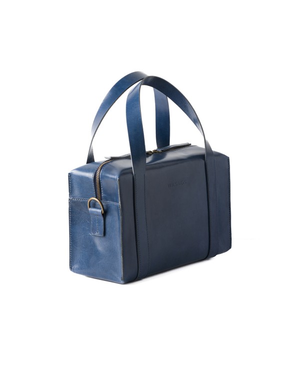 Bolso aurelie azul - Piel artesana | WASACS