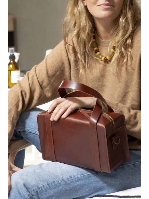 Bolso aurelie tabaco - Piel artesana | WASACS